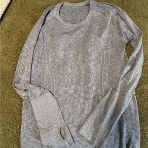 Gray Patterned Women's Top